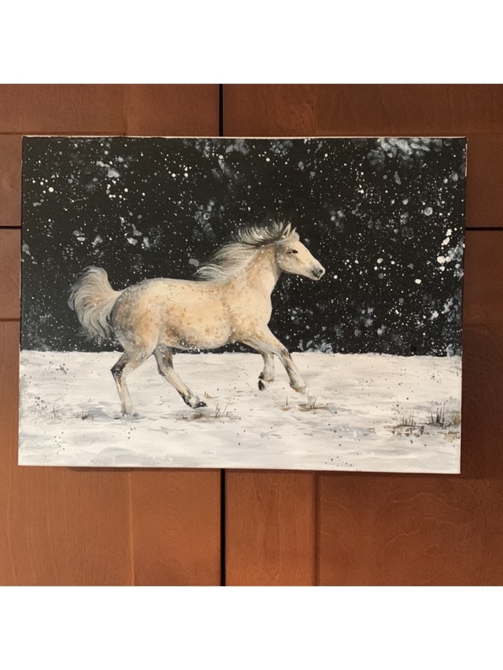 Original Icelandic Frolicking Pony Painting handmade